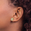 Diamond Squared Halo Post Earrings