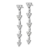 14k White Gold 1 carat Lab Grown Diamond VS/SI+ G+ Complete Marquise Dangle Cluster Post Earrings