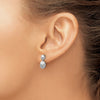 14k White Gold 1/4 carat Lab Grown Diamond VS/SI+ G+ Dangle Post Earrings