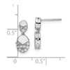 14k White Gold 1/4 carat Lab Grown Diamond VS/SI+ G+ Dangle Post Earrings