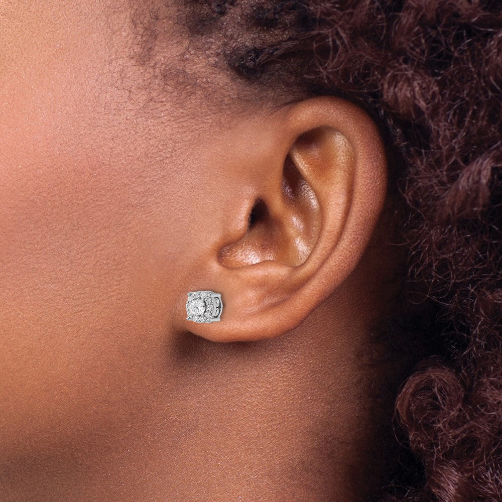Diamond Fashion Halo Earrings