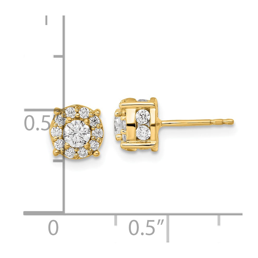 Diamond Fashion Halo Earrings