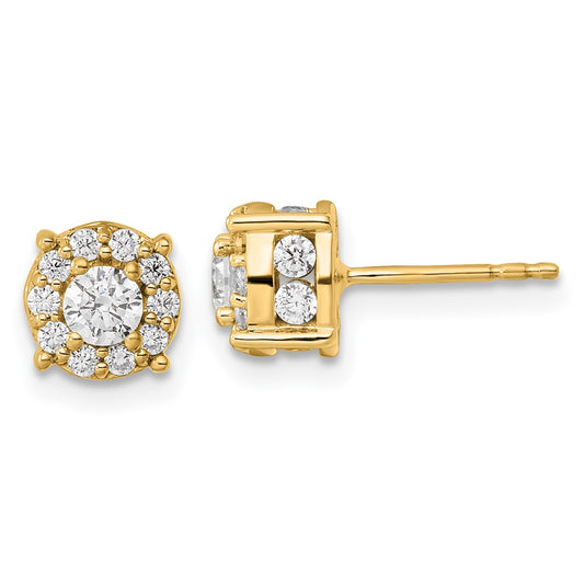 Diamond Fashion Halo Earrings
