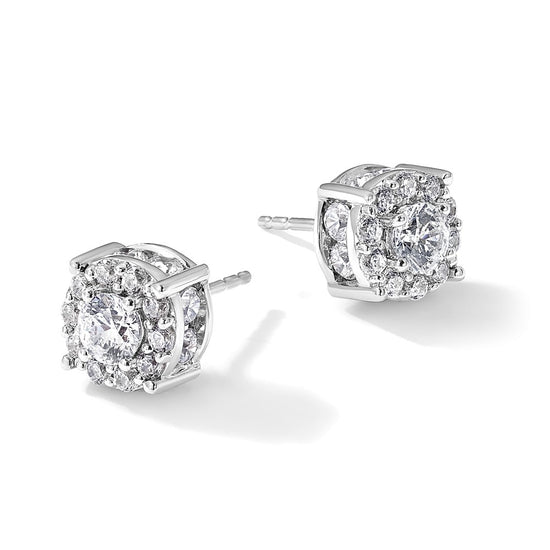 Diamond Fashion Halo Earrings