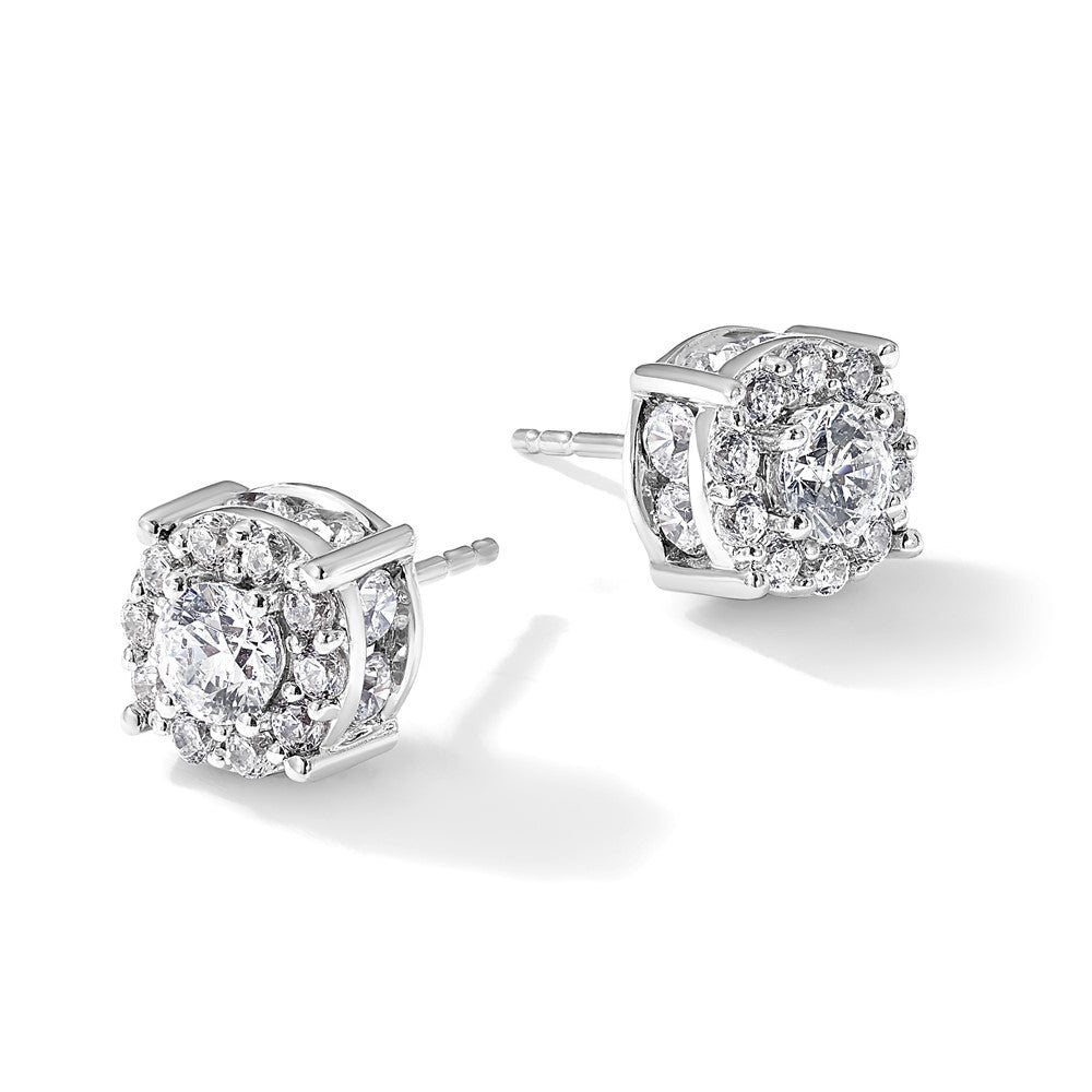 Diamond Fashion Halo Earrings