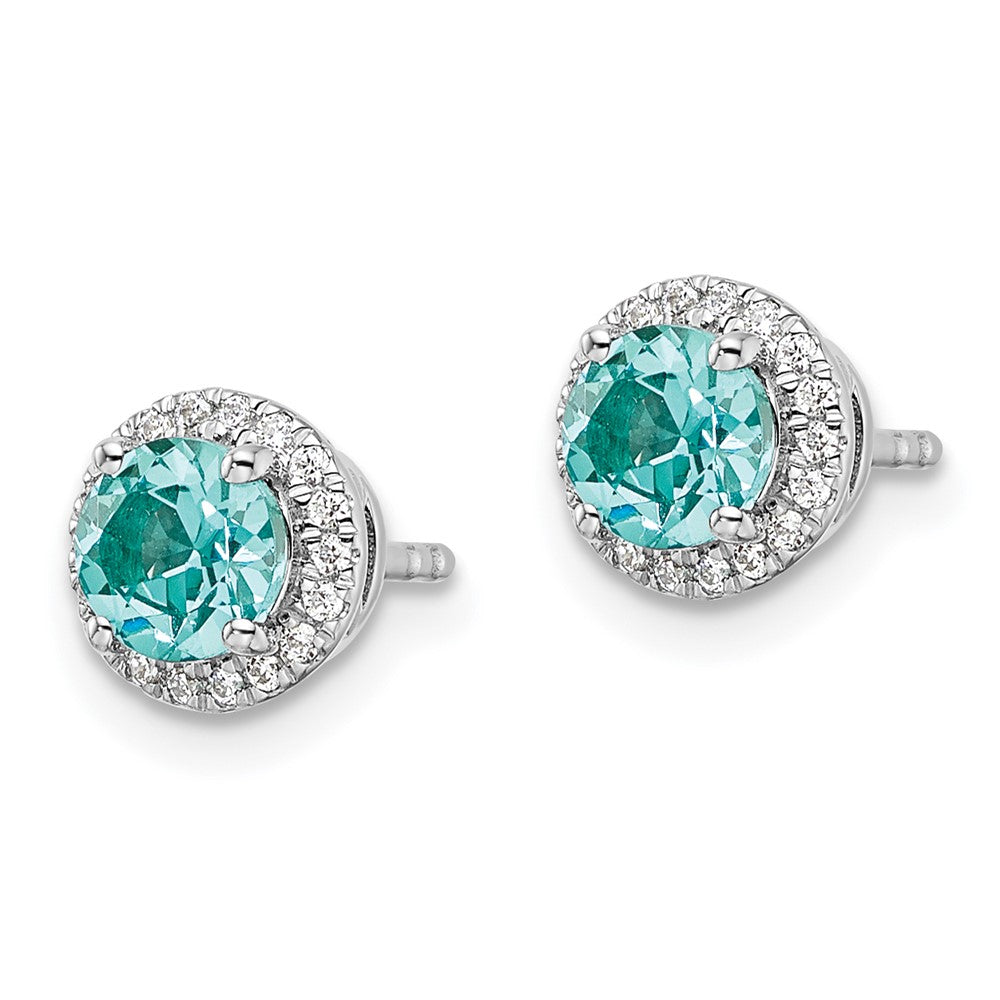Gold Pure Serenity Diamond & Created Paraiba Jewelry