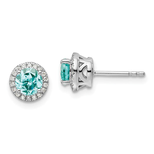 Gold Pure Serenity Diamond & Created Paraiba Jewelry