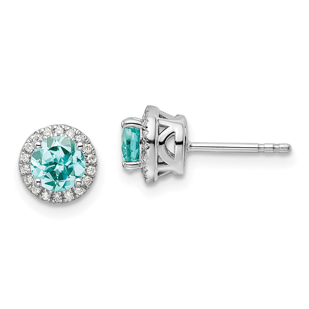 Gold Pure Serenity Diamond & Created Paraiba Jewelry