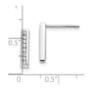 14k White Gold 1/6 carat Lab Grown Diamond VS/SI+ G+ Complete Vertical Bar Post Earrings