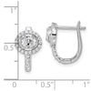 14k White Gold 7/8 carat Lab Grown Diamond VS/SI+ G+ Circle Hinged Hoop Earrings