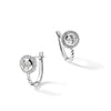 14k White Gold 7/8 carat Lab Grown Diamond VS/SI+ G+ Circle Hinged Hoop Earrings