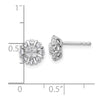 14k White Gold 1/2 carat Lab Grown Diamond VS/SI+ G+ Complete Halo Post Earrings