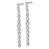 14k White Gold 3/4 carat Lab Grown Diamond VS/SI+ G+ Complete Dangle Post Earrings