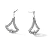 14k White Gold 1/2 carat Diamond Post Dangle Earrings