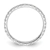 14k White Gold Polished Size 4 U-Shared Prong 1/2 carat Diamond Complete Eternity Band