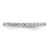 14k White Gold Polished Size 4 U-Shared Prong 1/2 carat Diamond Complete Eternity Band