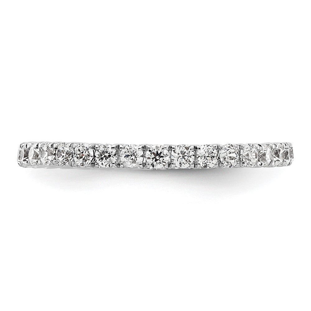 14k White Gold Polished Size 4 U-Shared Prong 1/2 carat Diamond Complete Eternity Band