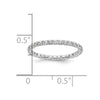 14k White Gold Polished Size 4 U-Shared Prong 1/2 carat Diamond Complete Eternity Band