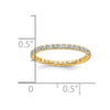 14k Polished Size 4.5 U-Shared Prong 1/2 carat Diamond Complete Eternity Band