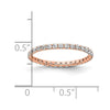 14k Rose Gold Polished Size 5 U-Shared Prong 1/2 carat Diamond Complete Eternity Band