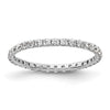 14k White Gold Polished Size 5.5 U-Shared Prong 1/2 carat Diamond Complete Eternity Band