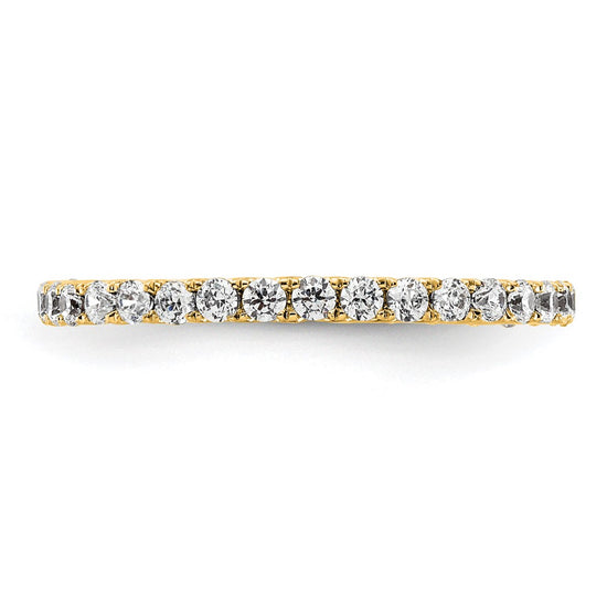 14k Polished Size 5 U-Shared Prong 1/2 carat Diamond Complete Eternity Band