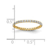 14k Polished Size 5 U-Shared Prong 1/2 carat Diamond Complete Eternity Band