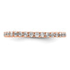 14k Rose Gold Polished Size 6.5 U-Shared Prong 1/2 carat Diamond Complete Eternity Band