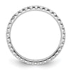 14k White Gold Polished Size 6.5 U-Shared Prong 1/2 carat Diamond Complete Eternity Band