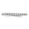 14k White Gold Polished Size 6 U-Shared Prong 1/2 carat Diamond Complete Eternity Band