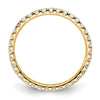 14k Polished Size 6 U-Shared Prong 1/2 carat Diamond Complete Eternity Band