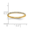 14k Polished Size 6 U-Shared Prong 1/2 carat Diamond Complete Eternity Band