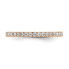 14k Rose Gold 1/2 carat Lab Grown Diamond VS/SI+ G+ Complete Size 7 Shared Prong Eternity Band
