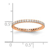 14k Rose Gold 1/2 carat Lab Grown Diamond VS/SI+ G+ Complete Size 5 Shared Prong Eternity Band