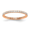14k Rose Gold 1/2 carat Lab Grown Diamond VS/SI+ G+ Complete Size 5.5 Shared Prong Eternity Band