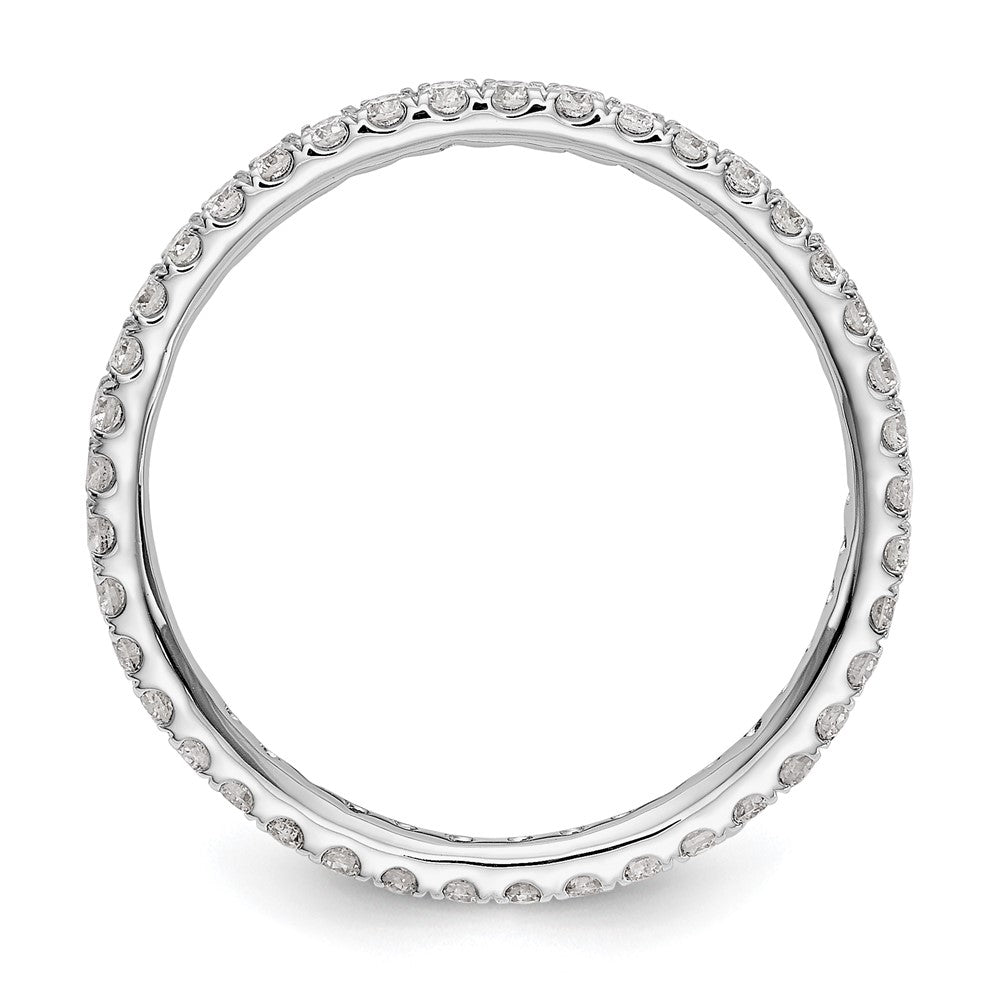 14k White Gold 1/2 carat Lab Grown Diamond VS/SI+ G+ Complete Size 9 Shared Prong Eternity Band