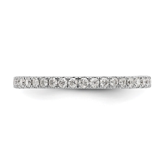 14k White Gold 1/2 carat Lab Grown Diamond VS/SI+ G+ Complete Size 6.5 Shared Prong Eternity Band