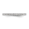 14k White Gold 1/2 carat Lab Grown Diamond VS/SI+ G+ Complete Size 4.5 Shared Prong Eternity Band