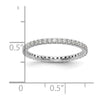 14k White Gold 1/2 carat Lab Grown Diamond VS/SI+ G+ Complete Size 9 Shared Prong Eternity Band