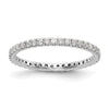 14k White Gold 1/2 carat Lab Grown Diamond VS/SI+ G+ Complete Size 6.5 Shared Prong Eternity Band