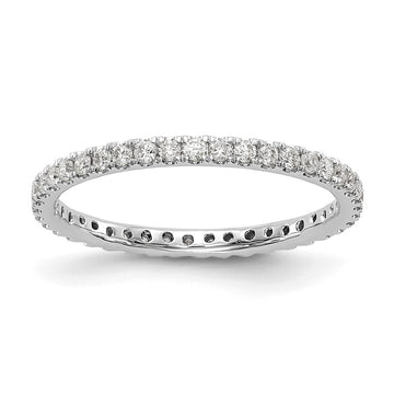 14k White Gold 1/2 carat Lab Grown Diamond VS/SI+ G+ Complete Size 9 Shared Prong Eternity Band