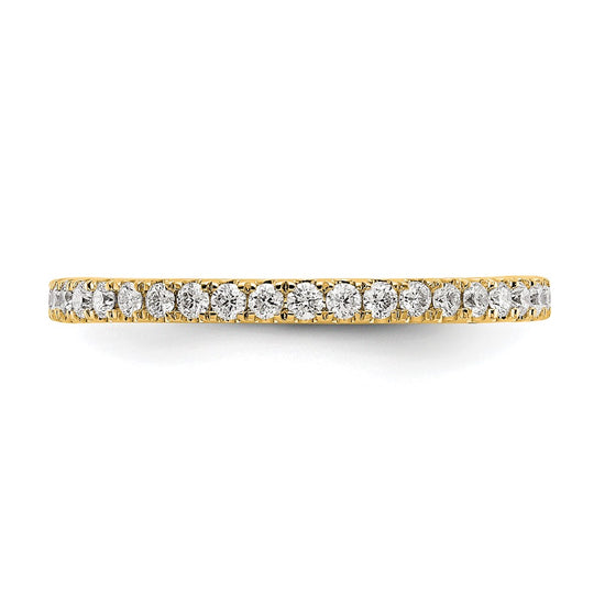 14k 1/2 carat Lab Grown Diamond VS/SI+ G+ Complete Size 6.5 Shared Prong Eternity Band