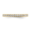 14k Polished Size 7 U-Shared Prong 1/2 carat Diamond Complete Eternity Band