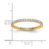 14k 1/2 carat Lab Grown Diamond VS/SI+ G+ Complete Size 6.5 Shared Prong Eternity Band