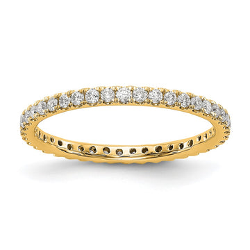 14k 1/2 carat Lab Grown Diamond VS/SI+ G+ Complete Size 8 Shared Prong Eternity Band