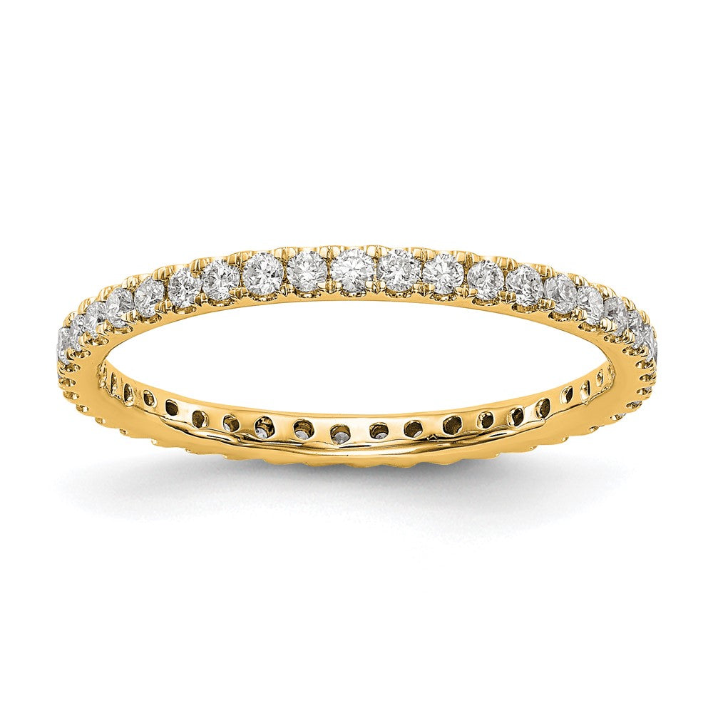 14k 1/2 carat Lab Grown Diamond VS/SI+ G+ Complete Size 8.5 Shared Prong Eternity Band