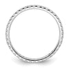 14k White Gold Polished Size 8.5 U-Shared Prong 1/2 carat Diamond Complete Eternity Band