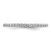 14k White Gold Polished Size 8 U-Shared Prong 1/2 carat Diamond Complete Eternity Band