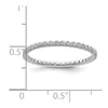 14k White Gold Polished Size 8 U-Shared Prong 1/2 carat Diamond Complete Eternity Band