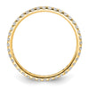 14k Polished Size 8 U-Shared Prong 1/2 carat Diamond Complete Eternity Band